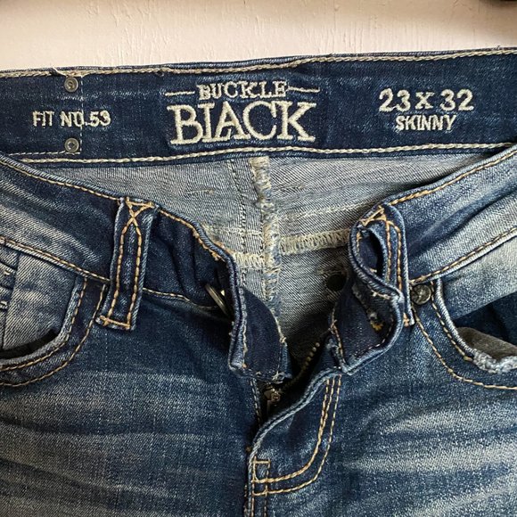 Distressed BuckleBlack Ripped Skinny Jeans - Picture 4 of 4